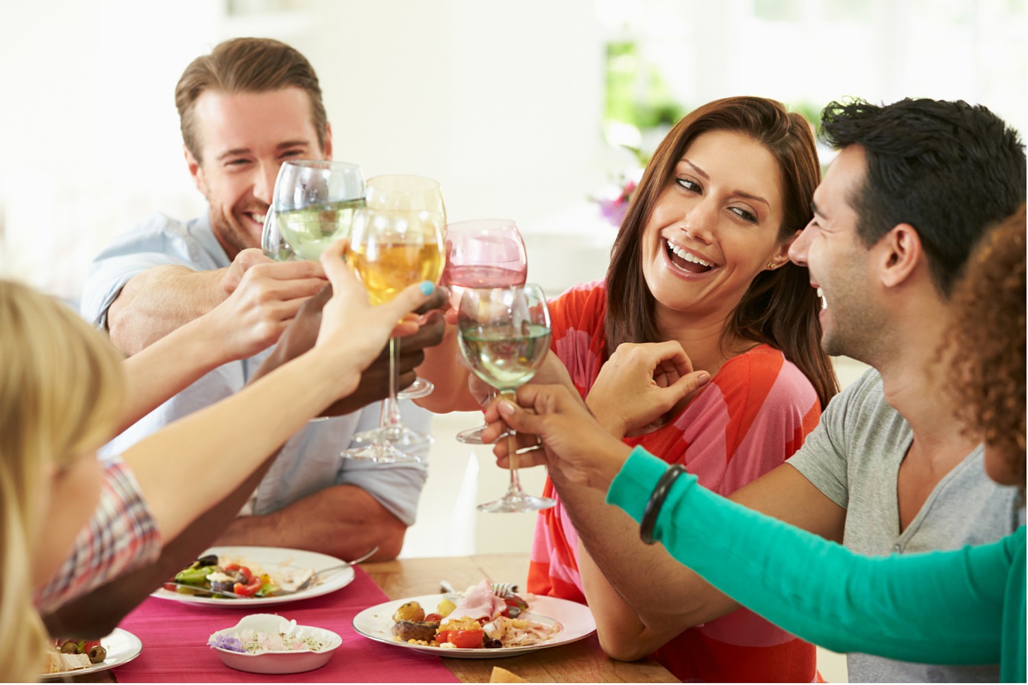 Friends At A Dinner Party
